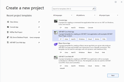 Create a new project