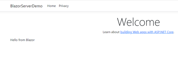 Blazor server demo
