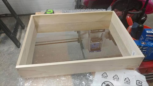 wood frame for smart mirror project